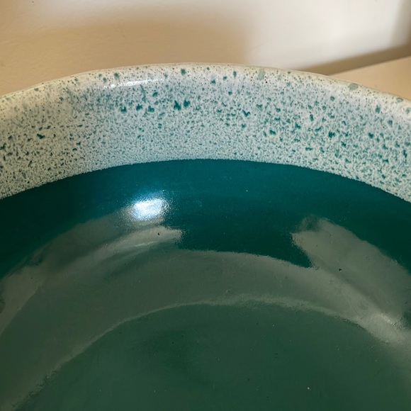 Vintage Oven Ware Drip Glaze Green Mixing Bowl - Picture 2 of 12